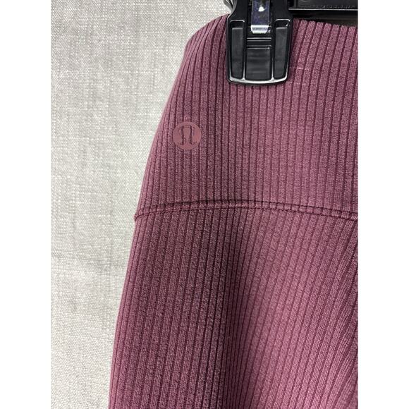 Lululemon Ribbed Softstreme Flared Pant 33” Garnet Size 12 - Picture 5 of 7